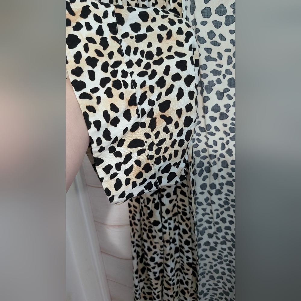 Addition Elle🐆🐆 Leopard 🐆 🐆 Print Open Front Top - Black & Tan Size 4X / 5X - Picture 4 of 4